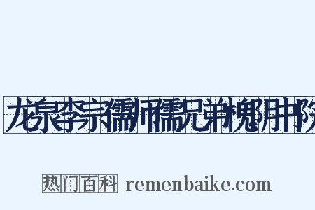 龙泉李宗儒师儒兄弟槐阴书院是什么意思的图片